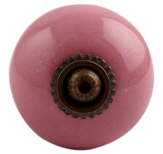Pink Round Antique Fitting Ceramic Drawer Knob